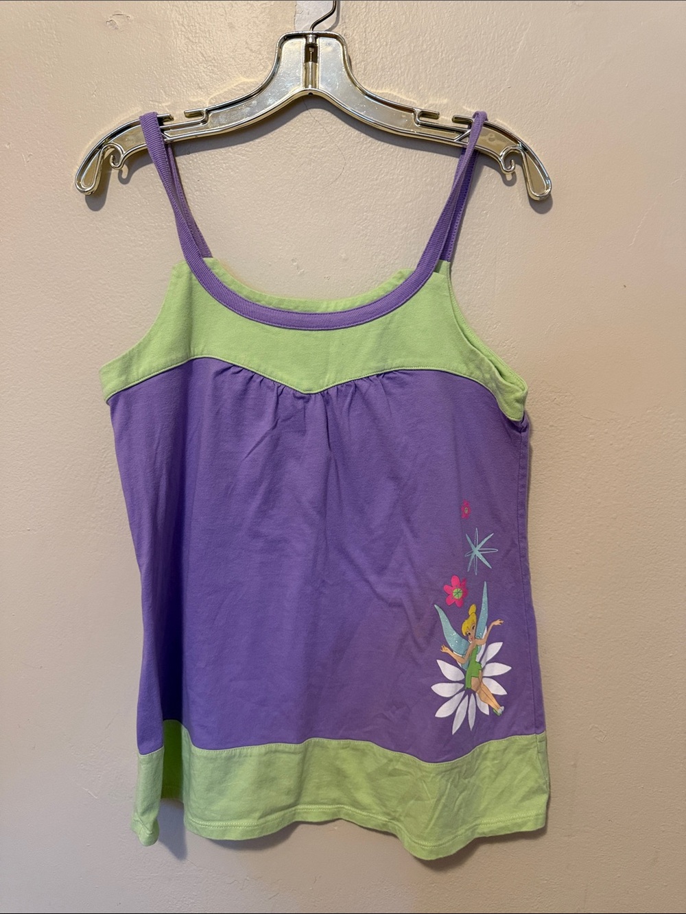 Disney Purple and Lime Fairy Graphic Camisole